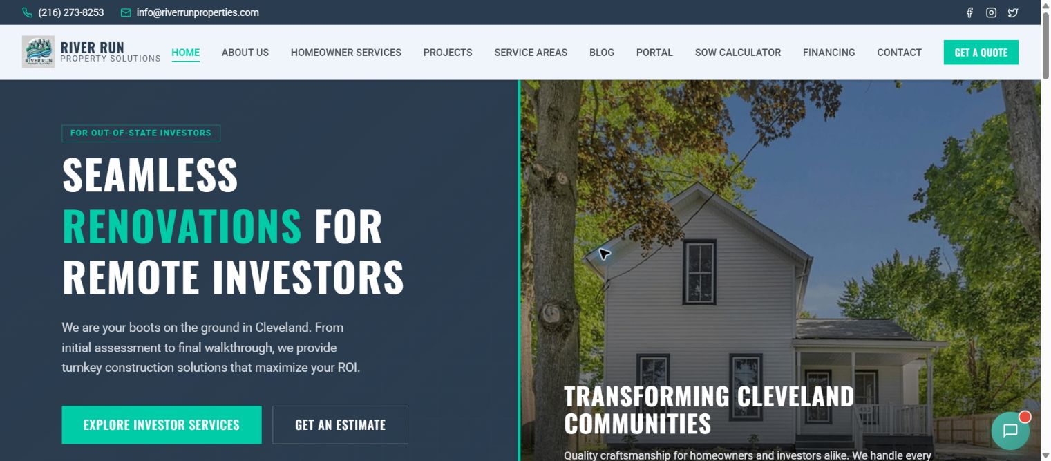 RiverRun Property Solutions website preview